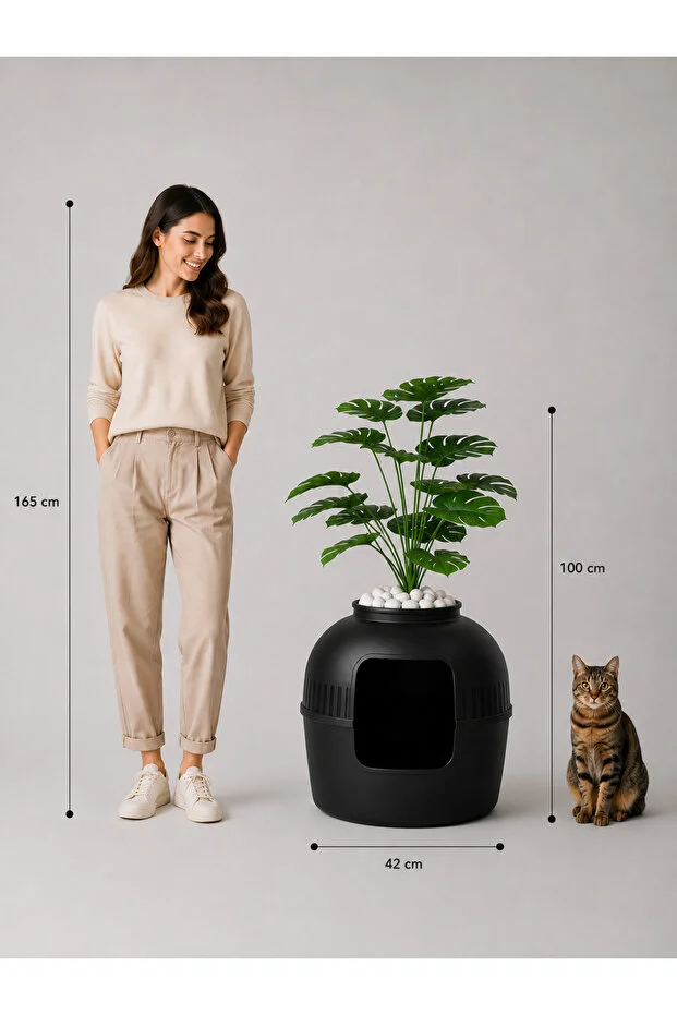 Dekoratif Kedi Tuvaleti/Evi